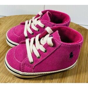 Ralph Lauren Baby Shoes Purple Suede Sneaker US 3